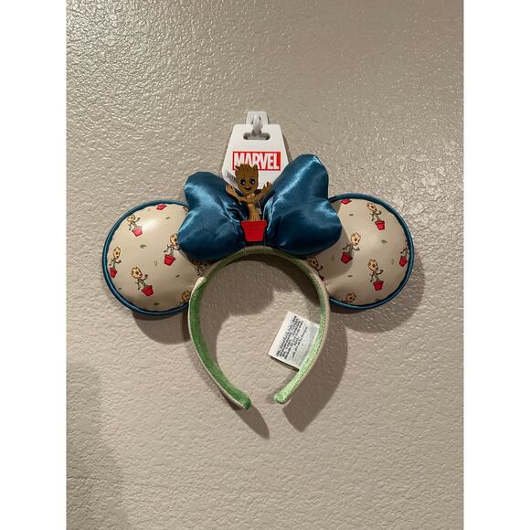 NWT Disney Parks Marvel Baby Groot in Pot Minnie Mouse Ears - Picture 1 of 5